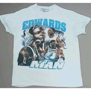 Anthony Edwards Ant Man Shirt M Headgear Classics Wolves NBA Graphic Tee White